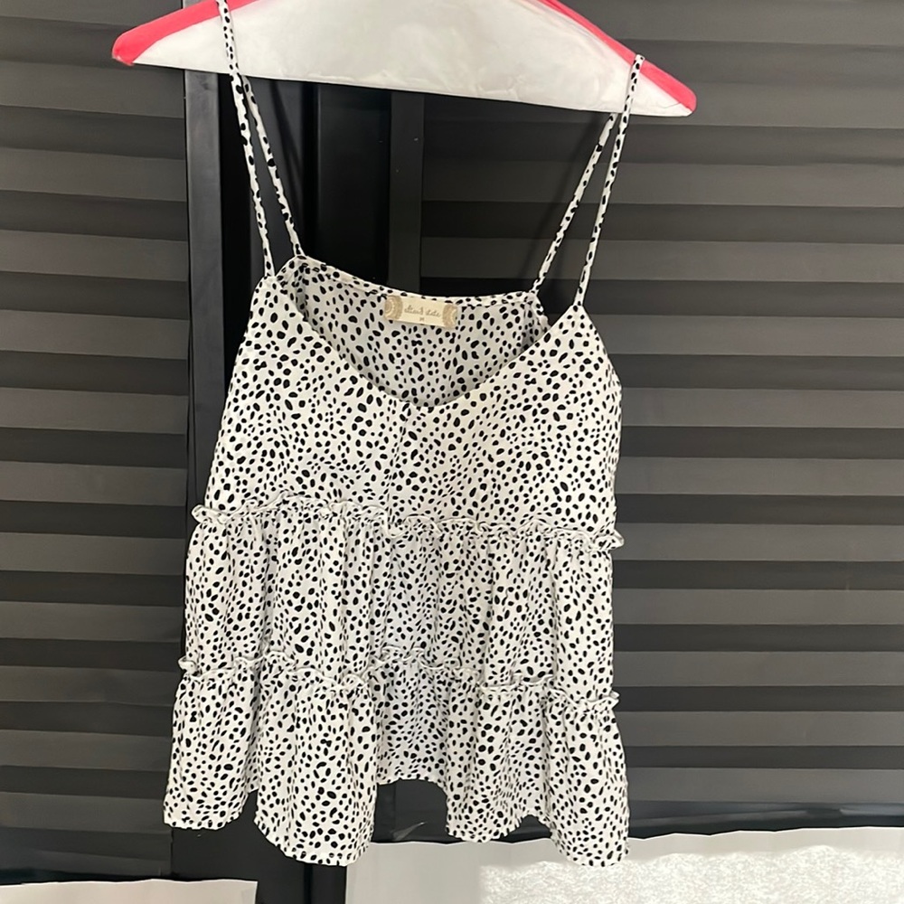 Altar’d State tank top, black and white spotted, new with tags, size medium